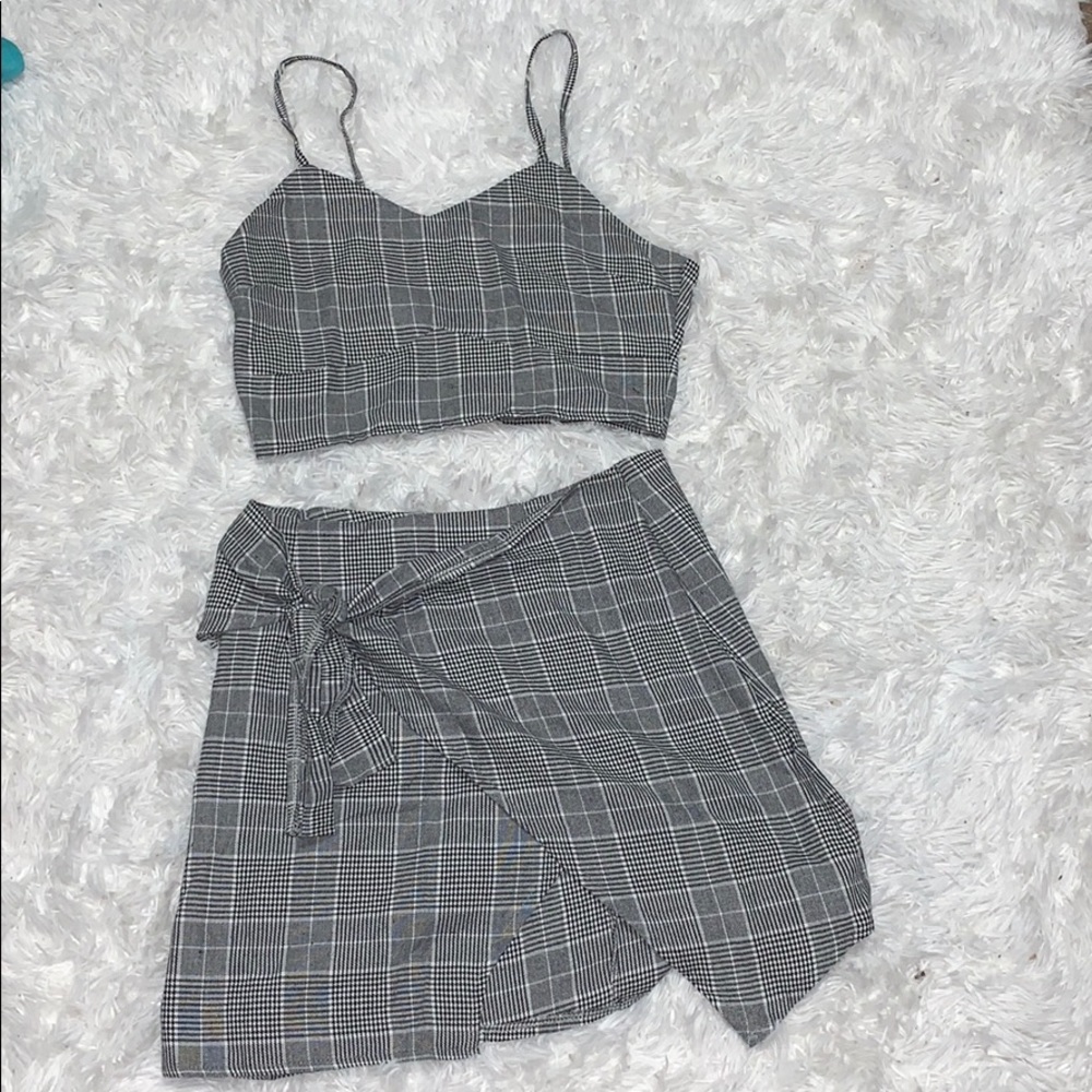 Two piece plaid